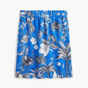 J Crew pull on tropical linen skirt S